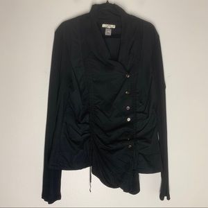 Prairie Underground Asymmetrical Embroidered Top L